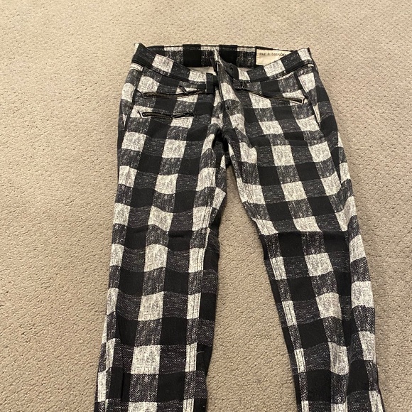 rag & bone Denim - Rag and Bone - Size 25; Black and White checkered jeans